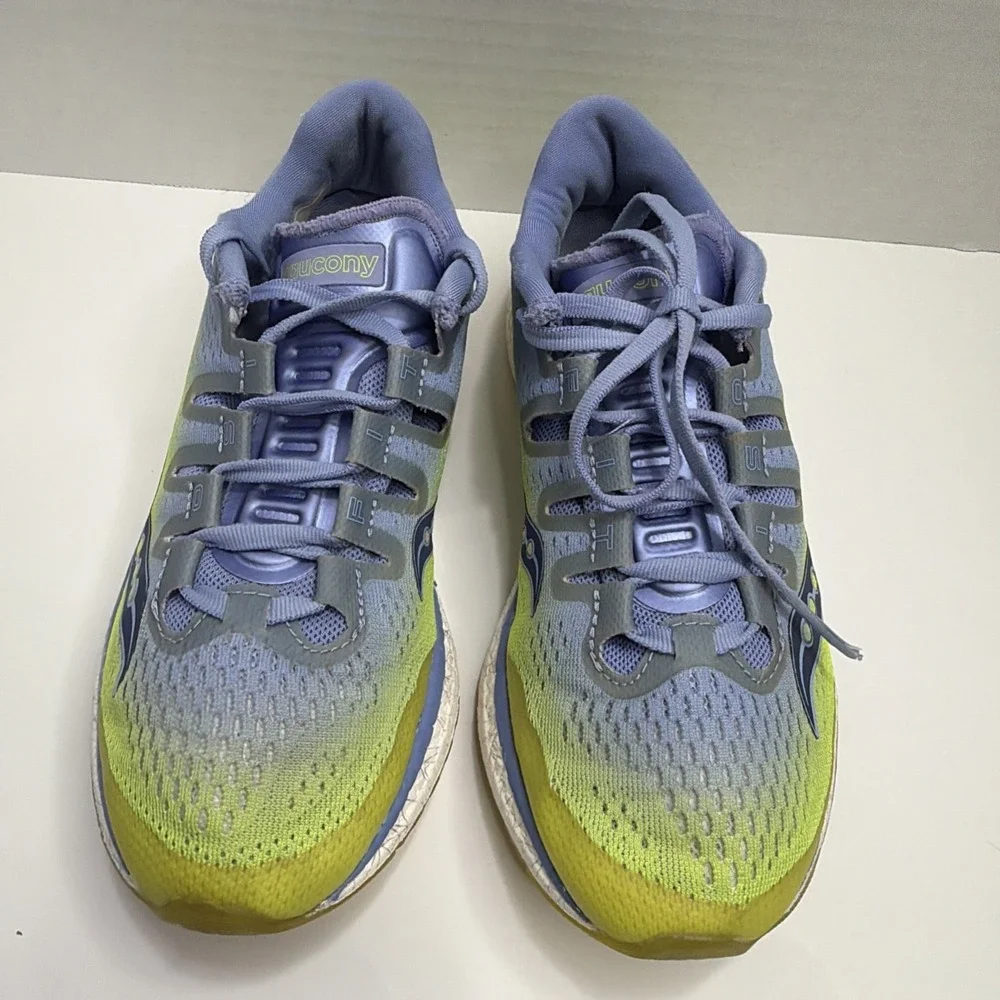 Saucony Everun Freedom ISO Women's 7 Running Shoes Purple Citron Preowned